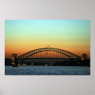 Zonsondergang over Sydney Harbour Bridge, Australi Poster