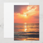 zonsondergang over water bedankkaart (Voorkant / Achterkant)