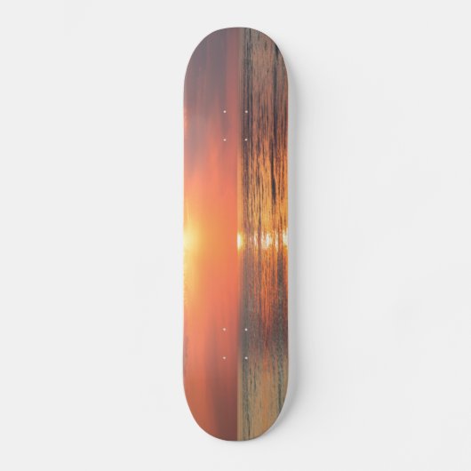 zonsondergang over water persoonlijk skateboard (Voorkant)