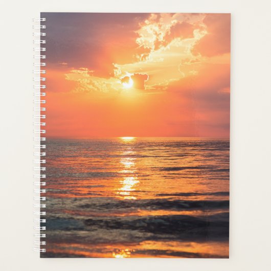 zonsondergang over water planner (Voorkant)