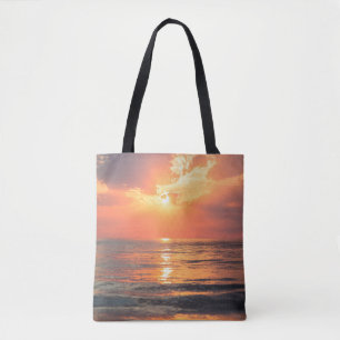zonsondergang over water tote bag