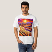Zonsondergang over woestijnlandschap 1 t-shirt (Voorkant volledig)