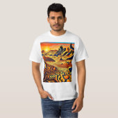 Zonsondergang over woestijnlandschap 6 t-shirt (Voorkant volledig)