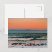 zonsondergang over zee briefkaart (Voorkant / Achterkant)