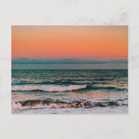 zonsondergang over zee briefkaart (Voorkant)