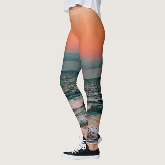 zonsondergang over zee leggings (Links)