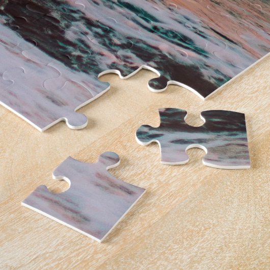 zonsondergang over zee legpuzzel (Zijkant)