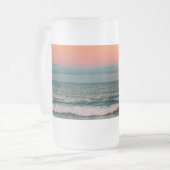 zonsondergang over zee matglas bierpul (Voorkant links)