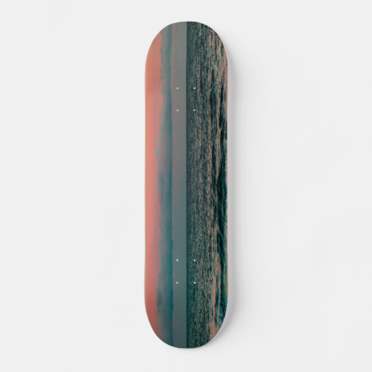 zonsondergang over zee persoonlijk skateboard (Voorkant)