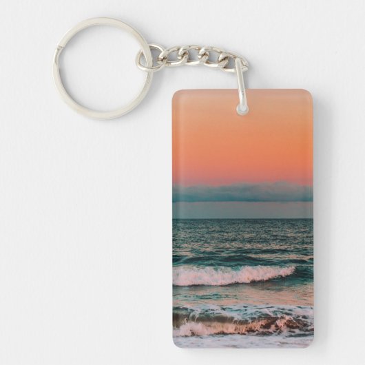 zonsondergang over zee sleutelhanger (Voorkant)