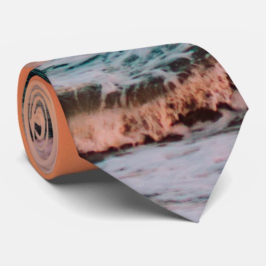 zonsondergang over zee stropdas (Opgerold)