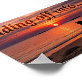 Zonsondergang Paard Silhouet - Kunstprint Poster (Hoek)