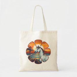 Zonsondergang Paard Tote Bag