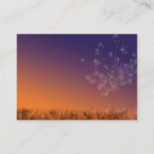 Zonsondergang paardenbloem bruiloft receptie informatiekaartje (Achterkant)