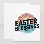 zonsondergang paaszegeningen feestdagenkaart (Voorkant / Achterkant)