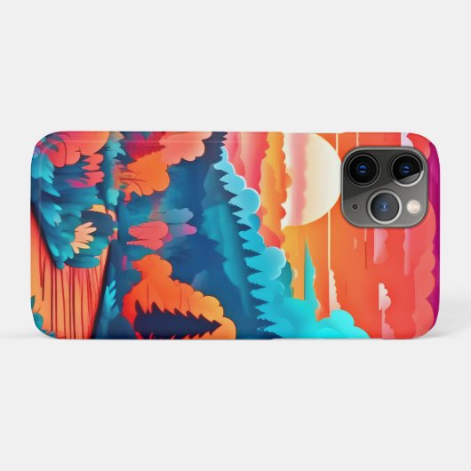 Zonsondergang pad door het herfstbos Case-Mate iPhone case (Achterkant (horizontaal))