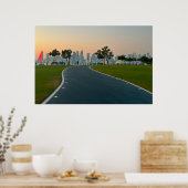 Zonsondergang pad naar de toekomst poster (Keuken)