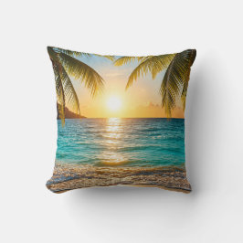 Zonsondergang Palm Beach Decoratie Kussen