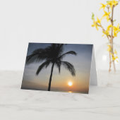 zonsondergang palm kaart (Gele Bloem)