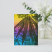 Zonsondergang Palmbladeren Briefkaart (Staand voorkant)