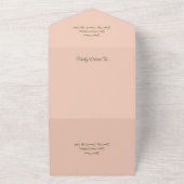 Zonsondergang & Palmbomen Alles in één bruiloft ui All In One Uitnodiging (Buitenkant)