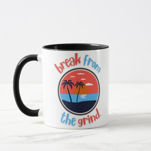 Zonsondergang Palmbomen Koffiemok Mok (Links)