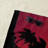 Zonsondergang palmbomen silhouet-16515 strandlaken (In situ)