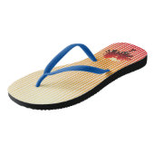 Zonsondergang Palmboom Tropische Vakantie Teenslippers (Schuin)