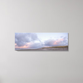 Zonsondergang panorama canvasprint Hollandse kust Canvas Afdruk