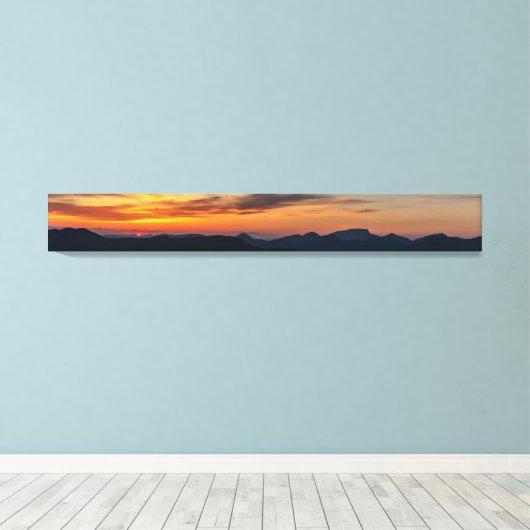 Zonsondergang panorama over Ben Nevis, Lochaber, S Canvas Afdruk (Insitu (Houten vloer))