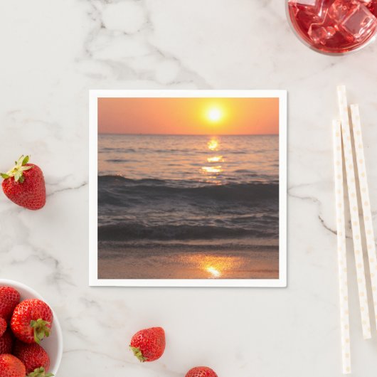 Zonsondergang, papieren servetten (Insitu)