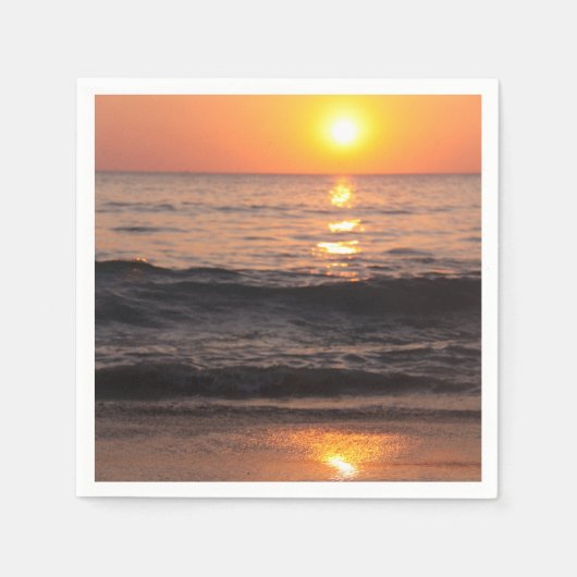 Zonsondergang, papieren servetten (Voorkant)