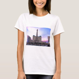 Zonsondergang Paris Las Vegas Tour Eiffel Nep T-shirt