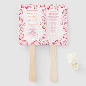 Zonsondergang Plumera Trouwceremonie Programma's Handwaaier (Voorkant en achterkant)