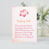 Zonsondergang Plumeria Bruiloft Wishing Well Kaart (Staand voorkant)