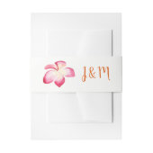 Zonsondergang Plumeria Waterverf Bruiloft Uitnodigingen Wikkel (Voorkant Voorbeeld)