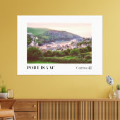 Zonsondergang, Port Isaac, Cornwall Canvas Afdruk (Insitu (Woonkamer))