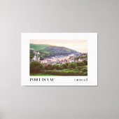 Zonsondergang, Port Isaac, Cornwall Canvas Afdruk (Voorkant)