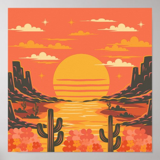 Zonsondergang Poster (Voorkant)