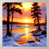 zonsondergang poster (Voorkant)