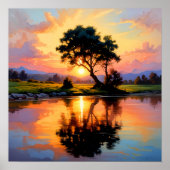 zonsondergang poster (Voorkant)