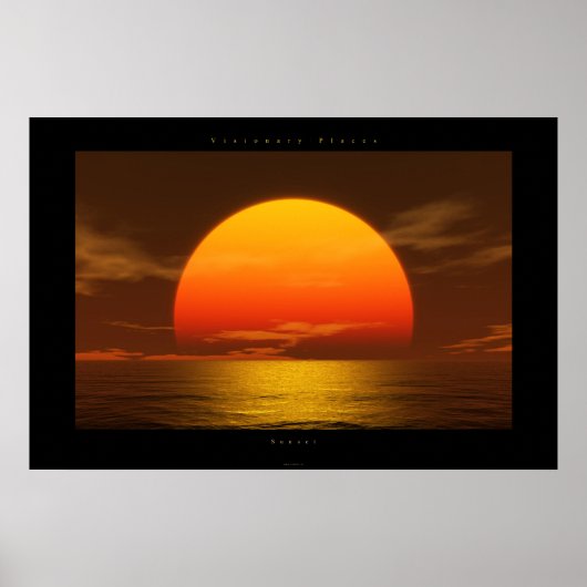 zonsondergang poster (Voorkant)