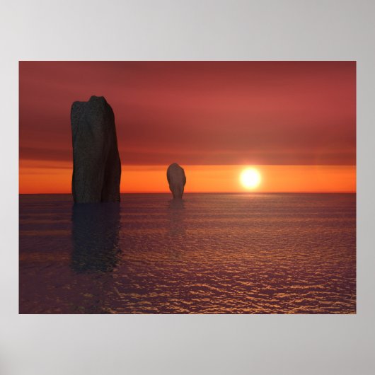 zonsondergang poster (Voorkant)