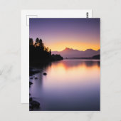 Zonsondergang reflecterend over een meer briefkaart (Voorkant / Achterkant)