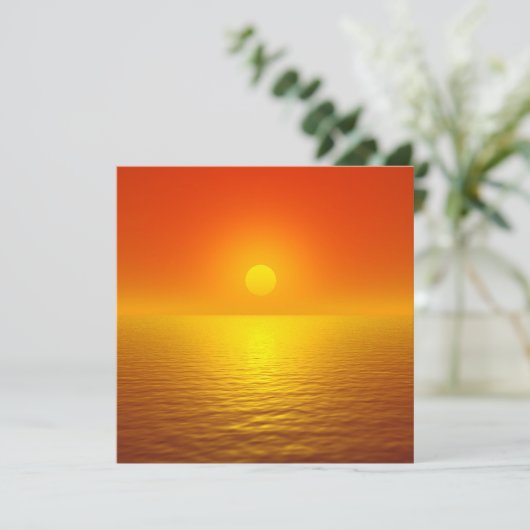 Zonsondergang Reflectie Briefpapier (Staand voorkant)
