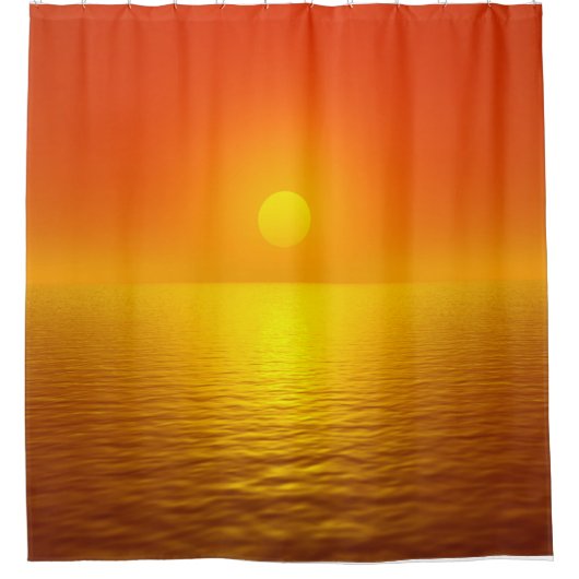 Zonsondergang Reflectie Douchegordijn (Voorkant)