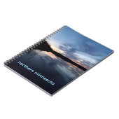 Zonsondergang reflectie op meer spiraal notebook notitieboek (Linkerzijde)