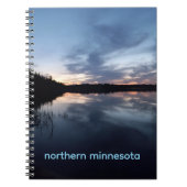 Zonsondergang reflectie op meer spiraal notebook notitieboek (Voorkant)