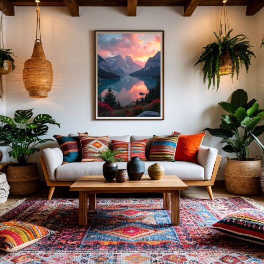 Zonsondergang Reflecties Canvas Afdruk