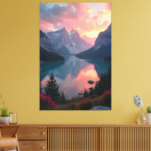 Zonsondergang Reflecties Canvas Afdruk (Insitu (Woonkamer))